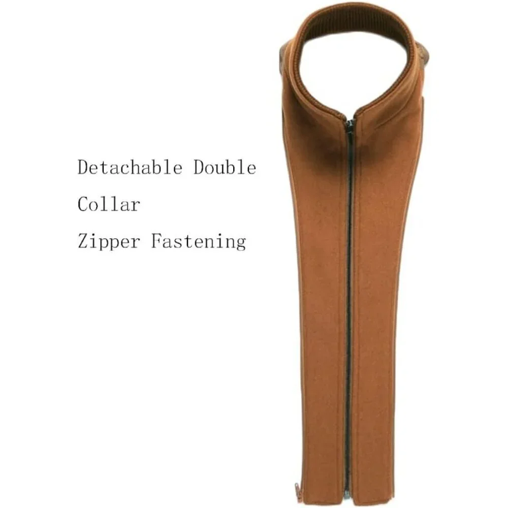 Men's Wine Wool Blend Coat Warm Winter Trench Coat With Detachable Soft Scarf
